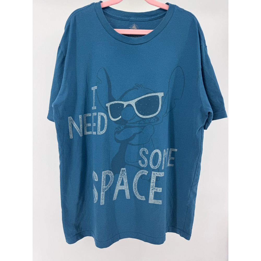 Disney Parks Stitch Graphic‎ T-Shirt Mens Small Blue